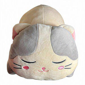 Lazada Kids Pillow Stuffed‎ Animal Soft Cat Plush for Toddlers Gray 18”